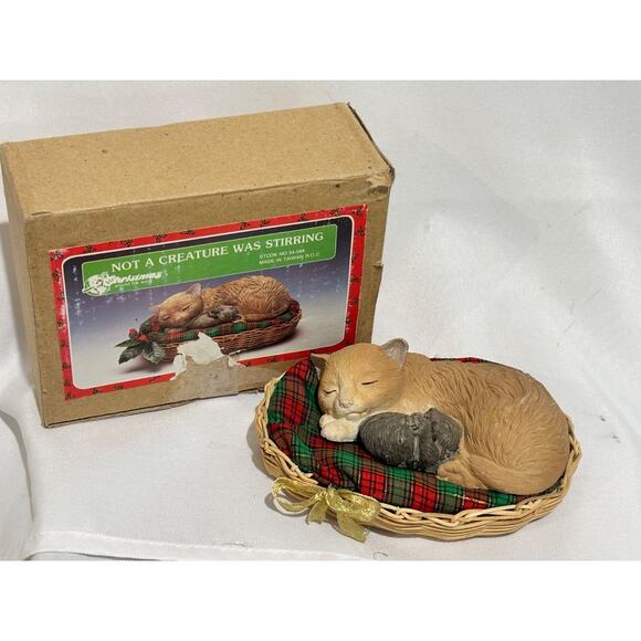 House of Lloyd Not a Creature was Stirring Cat Mouse Christmas Around the World - Picture 1 of 8